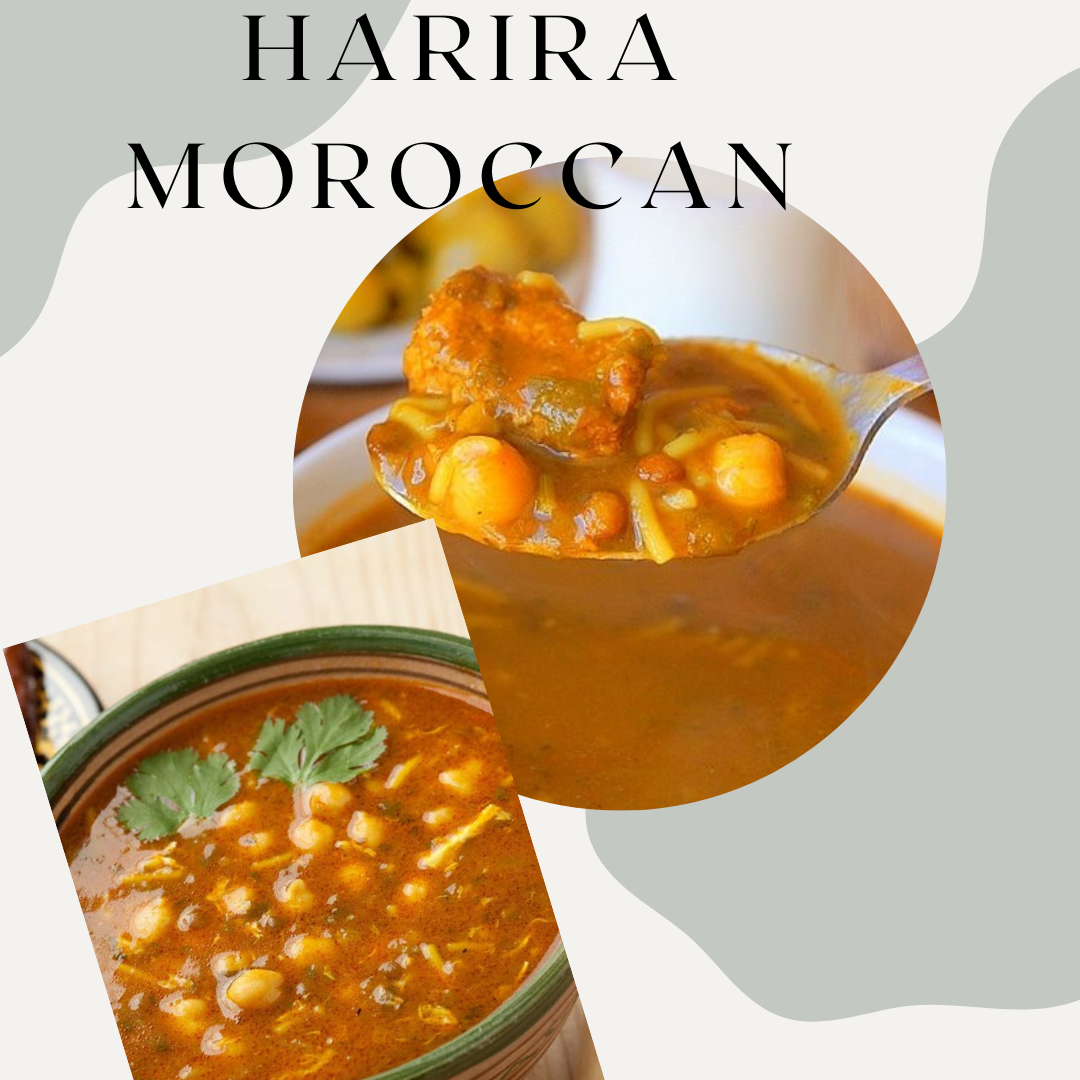 Easy Harira soup with basic ingredients