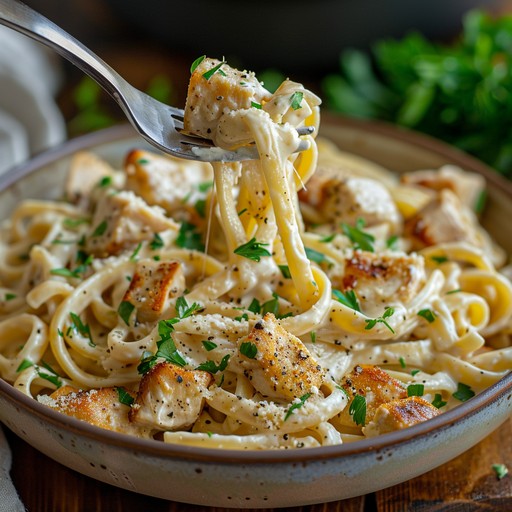 Chicken Alfredo pasta