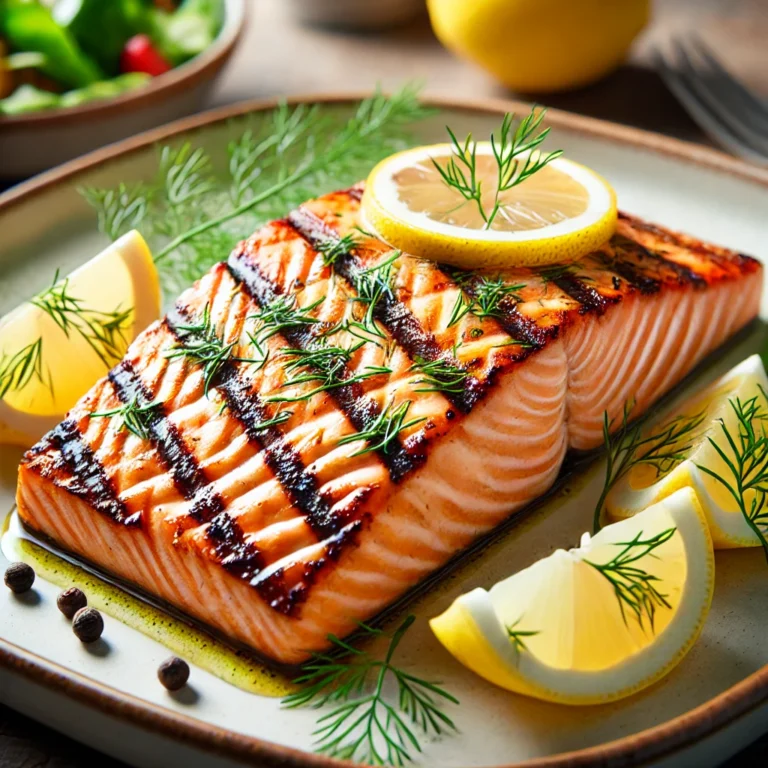 Grilled Salmon with Lemon and Dill