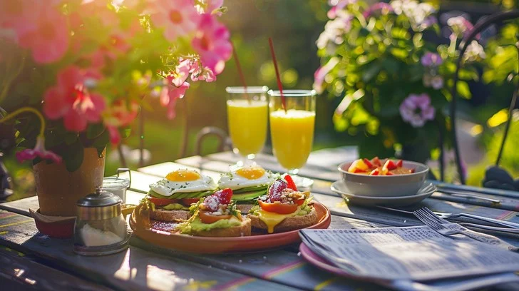 Avocado toast with eggs